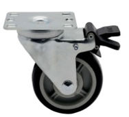 31D-SPD5-1 MODULAR SOLUTION CASTER<BR>5" WHEEL, SWIVEL PLATE,WITH BRAKE